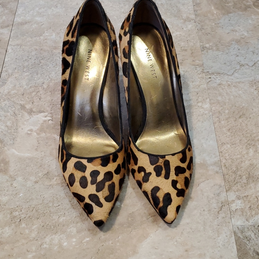 Nine West leopard heels